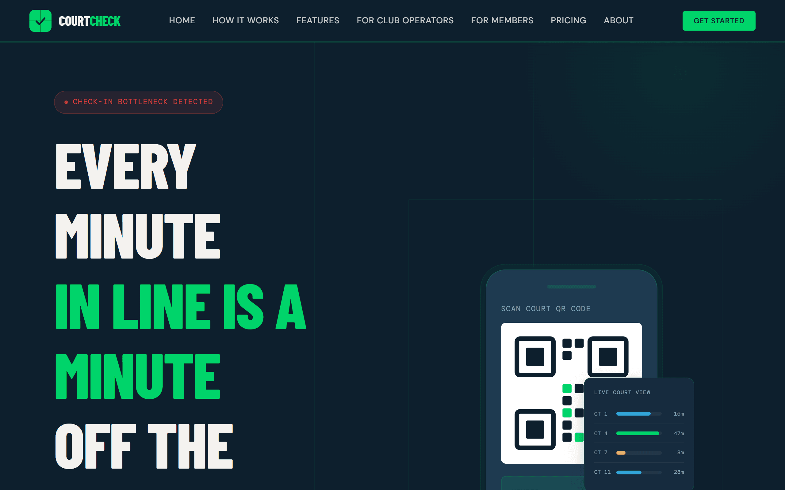 The CourtCheck homepage, generated by AdvisorI